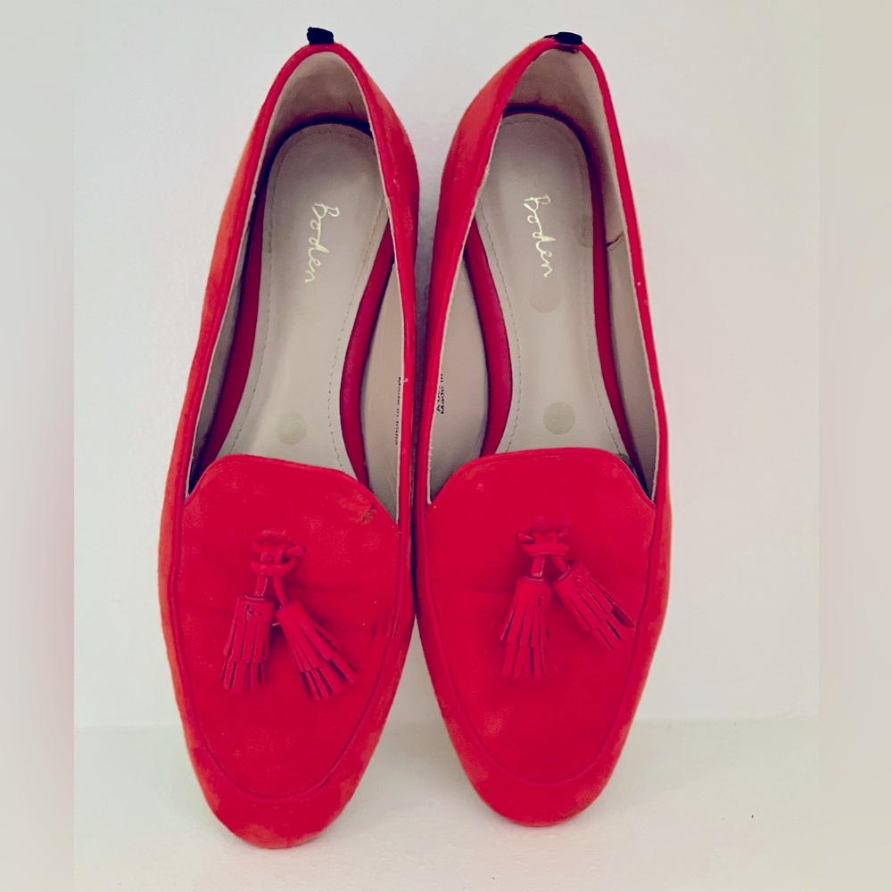 Boden Suede Tasseled Loafers Size  38.5